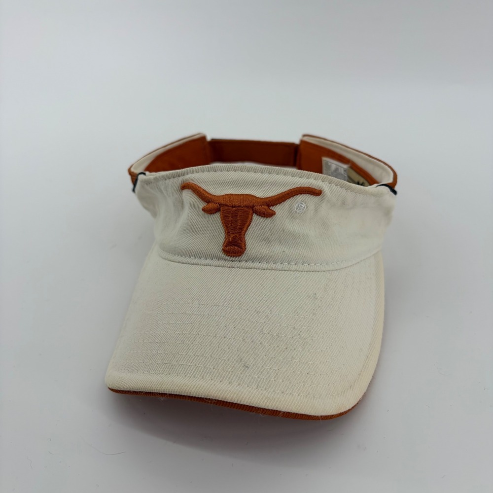 Texas Longhorns Visor Orange White Embroidered Hook Loop Adjustable Heisman
